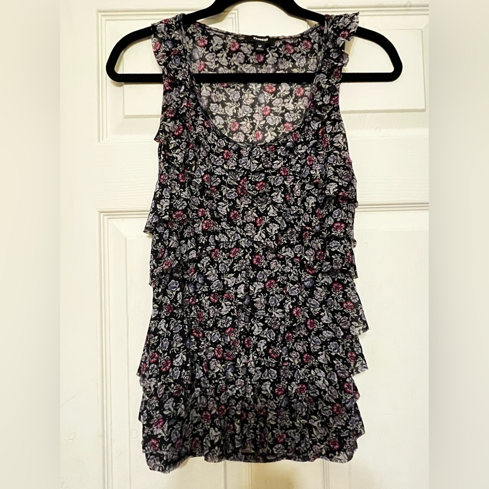 Floral Express Blouse Size Medium